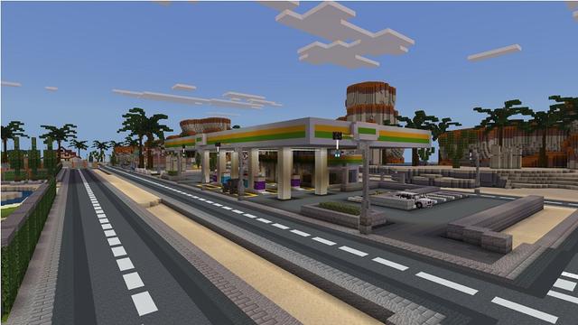 Screenshot of the Minecraft Bedrock Marketplace product Route 66 Hotel created by Street Studios.