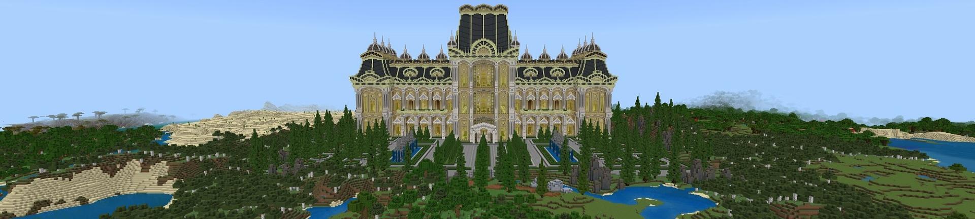 Panorama of the Minecraft Bedrock Marketplace product Royal Palace created by Street Studios.