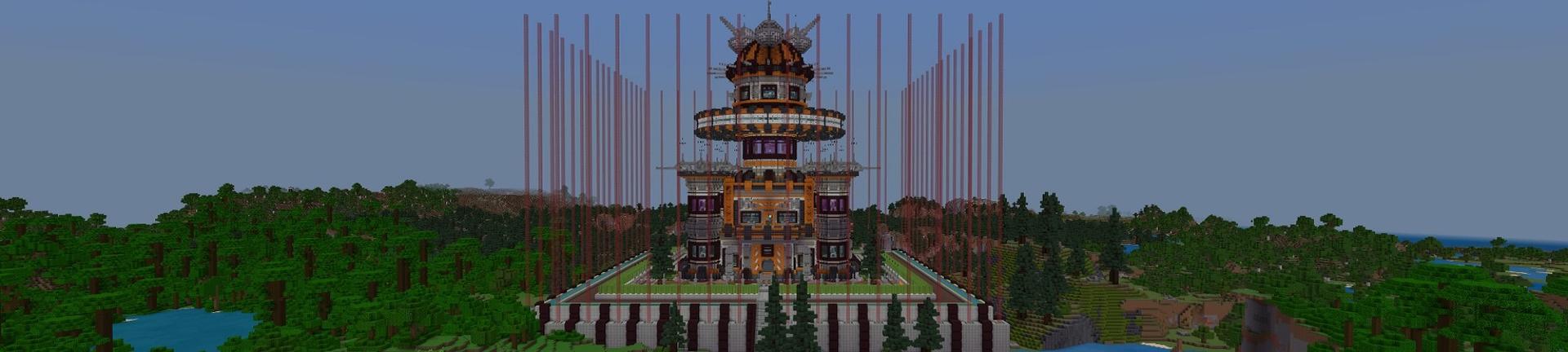 Panorama of the Minecraft Bedrock Marketplace product Safest Hacker Mansion created by Street Studios.