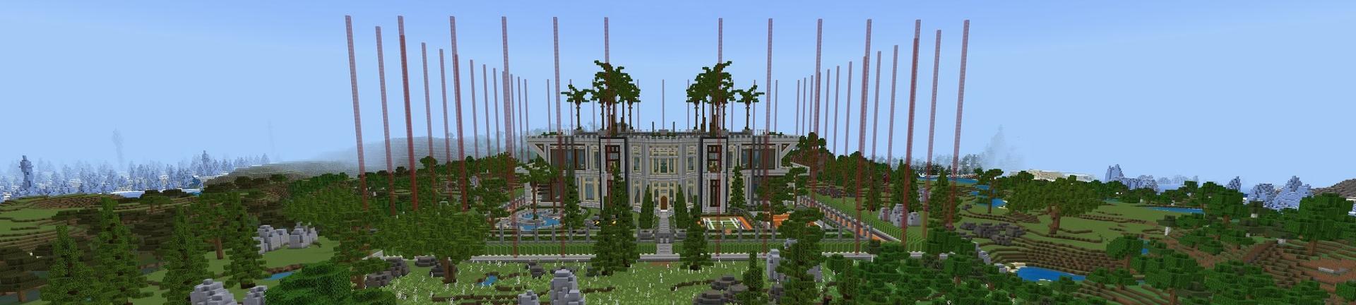 Panorama of the Minecraft Bedrock Marketplace product Safest Millionaire Mansion created by Street Studios.