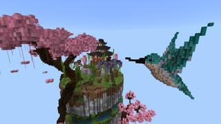Screenshot of the Minecraft Bedrock Marketplace product Sakura Parkour created by Street Studios.