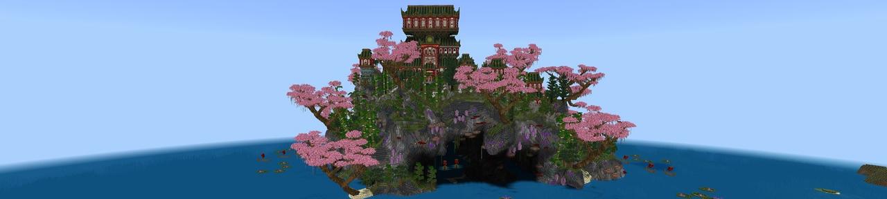 Panorama of the Minecraft Bedrock Marketplace product Samurai Temple created by Street Studios.