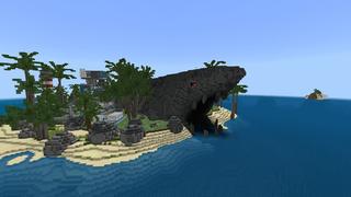 Screenshot of the Minecraft Bedrock Marketplace product Shark Island created by Street Studios.