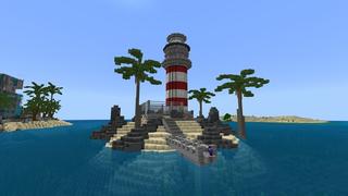 Screenshot of the Minecraft Bedrock Marketplace product Shark Island created by Street Studios.