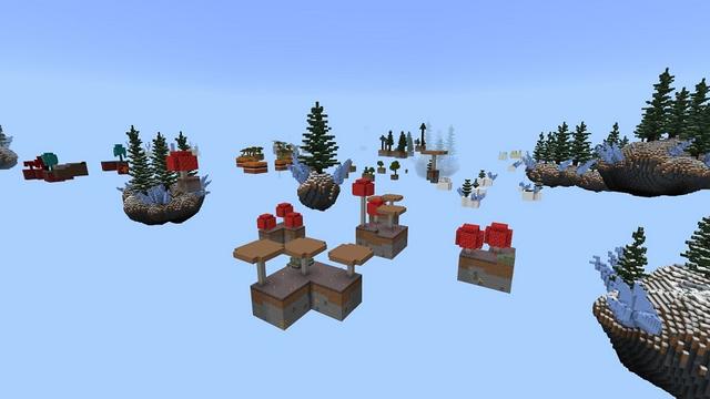 Screenshot of the Minecraft Bedrock Marketplace product Skyblock Ice Age created by Street Studios.