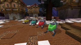 Screenshot of the Minecraft Bedrock Marketplace product Snowmobiles! created by Street Studios.