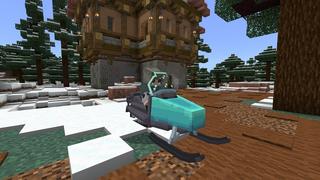 Screenshot of the Minecraft Bedrock Marketplace product Snowmobiles! created by Street Studios.