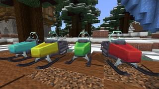 Screenshot of the Minecraft Bedrock Marketplace product Snowmobiles! created by Street Studios.