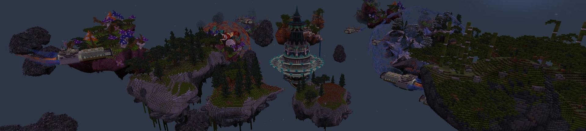 Panorama of the Minecraft Bedrock Marketplace product Space Skyblock created by Street Studios.