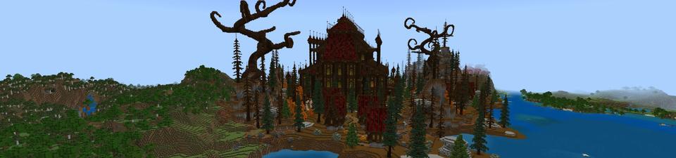Panorama of the Minecraft Bedrock Marketplace product Spooky Palace created by Street Studios.