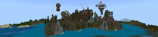 Panorama of the Minecraft Bedrock Marketplace product Steampunk Kingdom created by Street Studios.