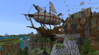 Screenshot of the Minecraft Bedrock Marketplace product Steampunk Kingdom created by Street Studios.