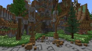 Screenshot of the Minecraft Bedrock Marketplace product Steampunk Kingdom created by Street Studios.