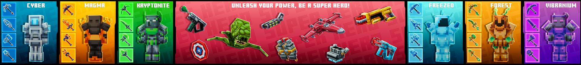 Panorama of the Minecraft Bedrock Marketplace product Super Hero Add-On created by Street Studios.