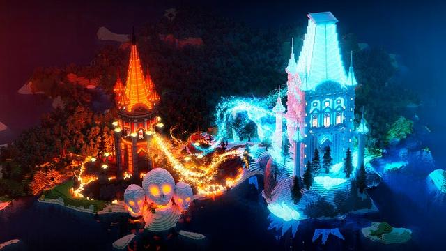 Thumbnail of the Minecraft Bedrock Marketplace product Towers: Ice Vs Fire created by Street Studios.