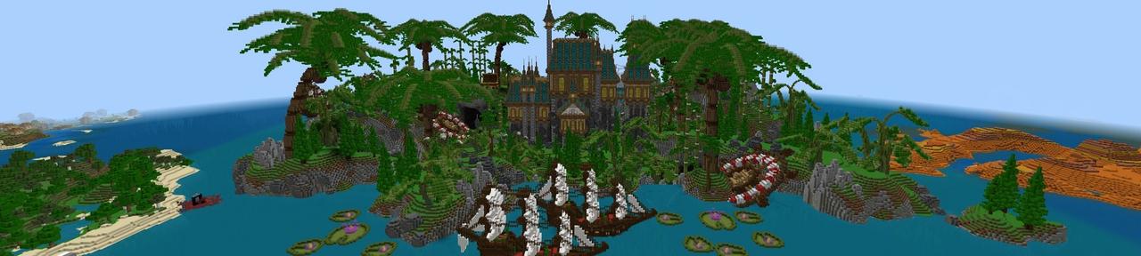 Panorama of the Minecraft Bedrock Marketplace product Treasure Castle created by Street Studios.