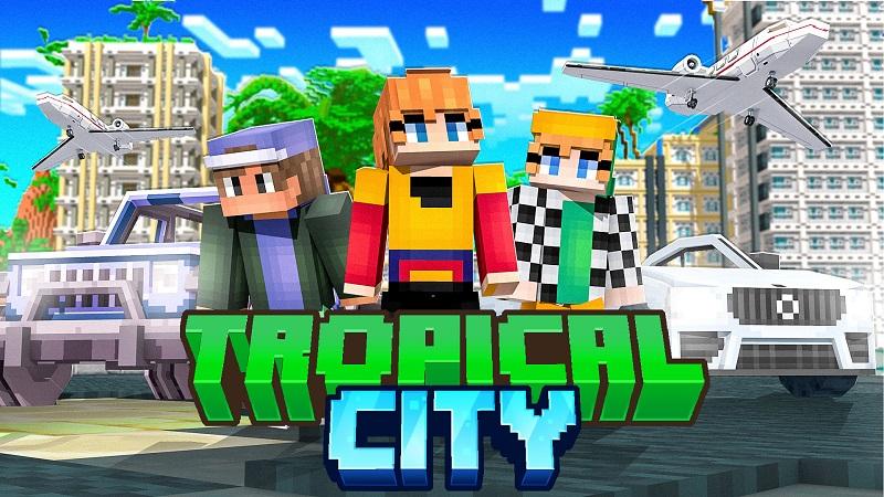 Tropical City by Street Studios | CHUNK - Minecraft Bedrock Marketplace ...