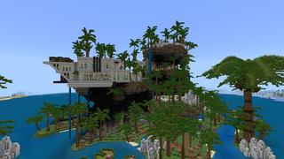 Screenshot of the Minecraft Bedrock Marketplace product Tropical Mansion created by Street Studios.