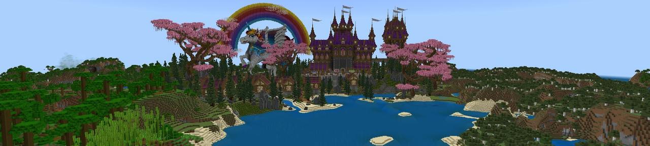 Panorama of the Minecraft Bedrock Marketplace product Unicorn Castle created by Street Studios.