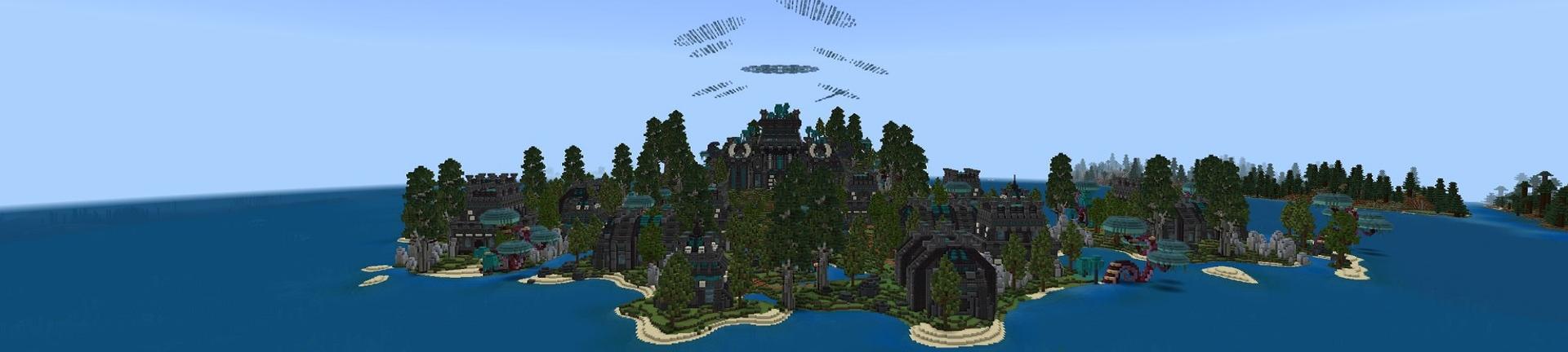 Panorama of the Minecraft Bedrock Marketplace product Warden Temple created by Street Studios.