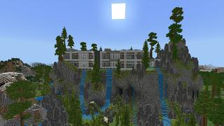 Screenshot of the Minecraft Bedrock Marketplace product Waterfall Mansion created by Street Studios.