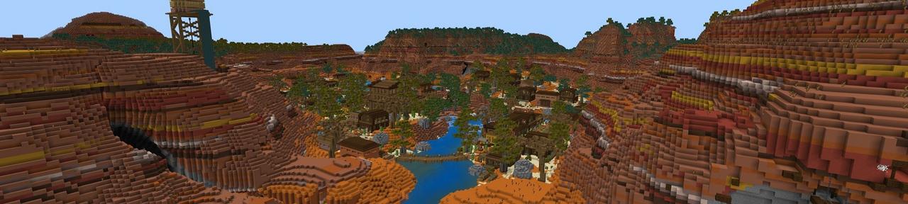 Panorama of the Minecraft Bedrock Marketplace product Wild West created by Street Studios.