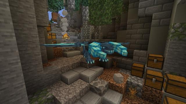 Screenshot of the Minecraft Bedrock Marketplace product Winter Dragons created by Street Studios.