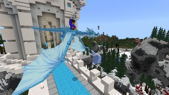 Screenshot of the Minecraft Bedrock Marketplace product Winter Dragons created by Street Studios.
