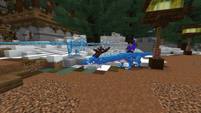 Screenshot of the Minecraft Bedrock Marketplace product Winter Dragons created by Street Studios.