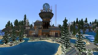 Screenshot of the Minecraft Bedrock Marketplace product Winter Hacker Mansion created by Street Studios.