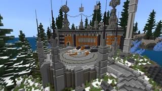 Screenshot of the Minecraft Bedrock Marketplace product Winter Hacker Mansion created by Street Studios.