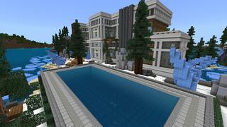 Screenshot of the Minecraft Bedrock Marketplace product Winter Millionaire Mansion created by Street Studios.