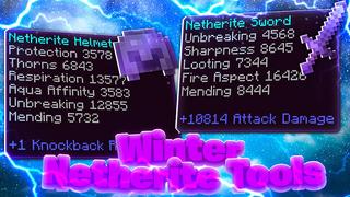 Thumbnail of the Minecraft Bedrock Marketplace product Winter Netherite Tools created by Street Studios.