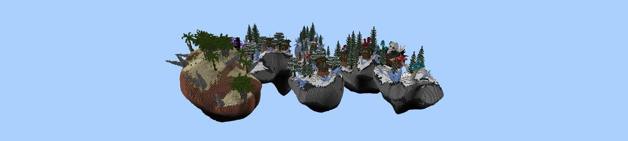 Panorama of the Minecraft Bedrock Marketplace product Winter Skyblock created by Street Studios.