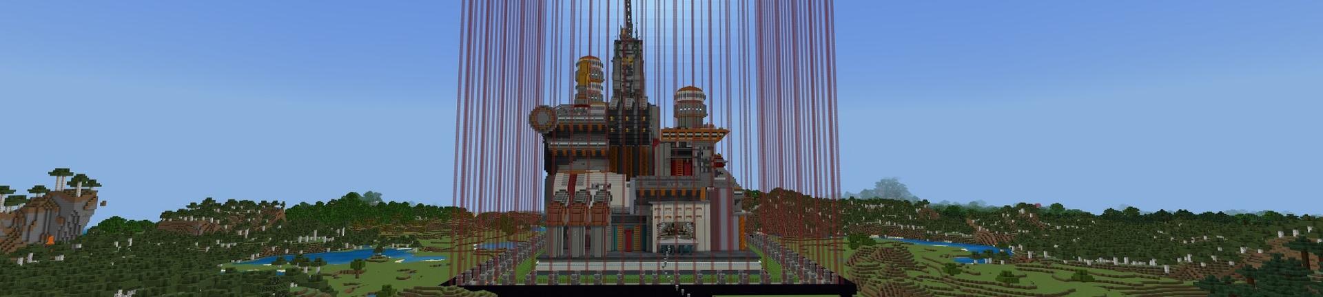 Panorama of the Minecraft Bedrock Marketplace product World's Safest Hacker Base created by Street Studios.