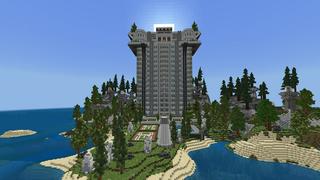 Screenshot of the Minecraft Bedrock Marketplace product World's Tallest Mansion created by Street Studios.