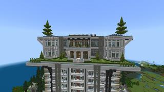 Screenshot of the Minecraft Bedrock Marketplace product World's Tallest Mansion created by Street Studios.