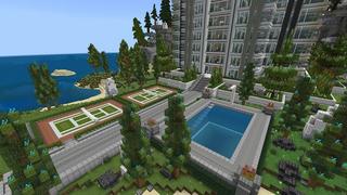 Screenshot of the Minecraft Bedrock Marketplace product World's Tallest Mansion created by Street Studios.