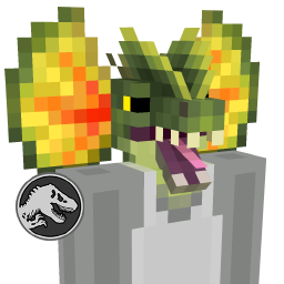 Thumbnail of the Minecraft Bedrock Marketplace product Dilophosaurus Head created by Syclone Studios.