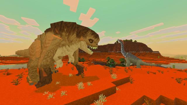 Screenshot of the Minecraft Bedrock Marketplace product Jurassic World Add-On created by Syclone Studios.
