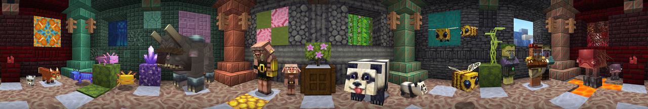 Panorama of the Minecraft Bedrock Marketplace product Lithos HD Textures created by Syclone Studios.