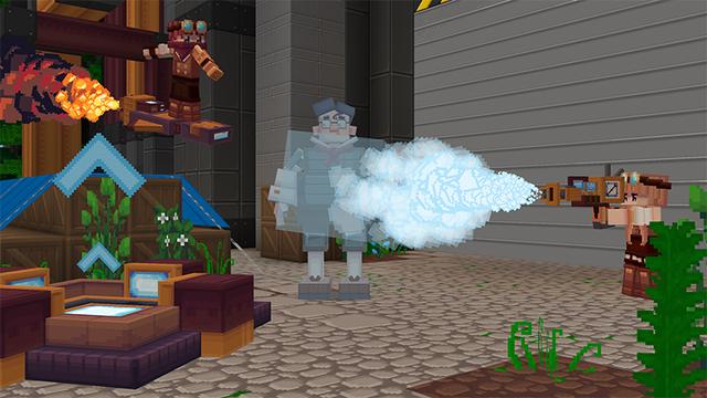Screenshot of the Minecraft Bedrock Marketplace product Steampunk Inventors created by Syclone Studios.