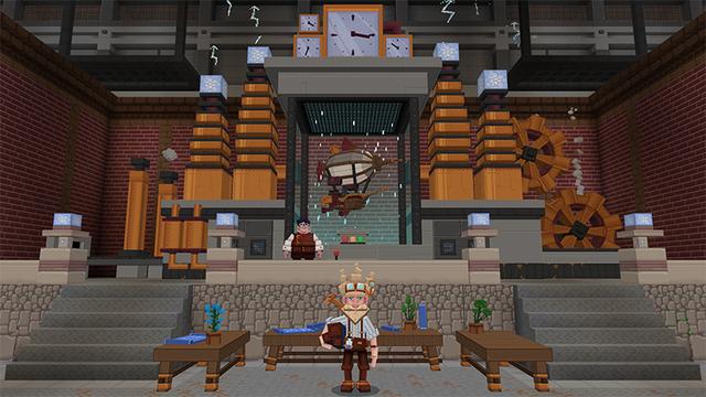 Screenshot of the Minecraft Bedrock Marketplace product Steampunk Inventors created by Syclone Studios.