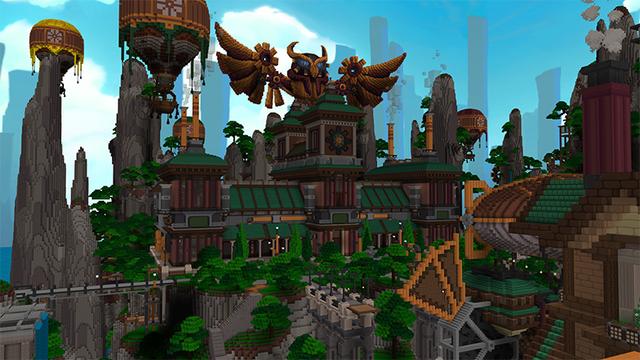 Screenshot of the Minecraft Bedrock Marketplace product Steampunk Inventors created by Syclone Studios.