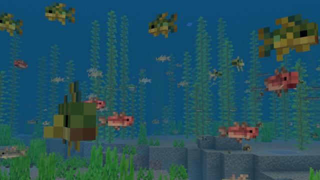 Screenshot of the Minecraft Bedrock Marketplace product Aquaculture Add-On created by Team Metallurgy.