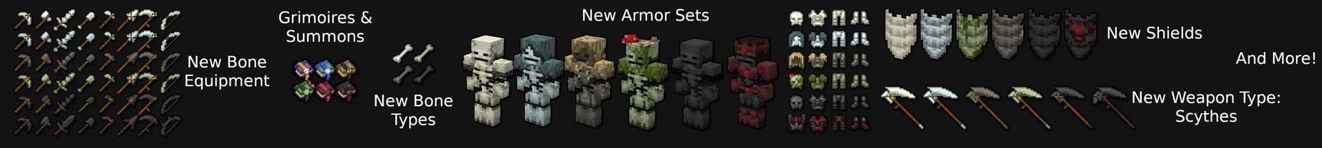 Panorama of the Minecraft Bedrock Marketplace product Add-On «Bones» created by Team Metallurgy.