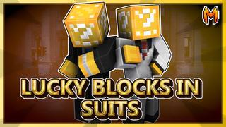 Thumbnail of the Minecraft Bedrock Marketplace product Lucky Blocks in Suits created by Team Metallurgy.