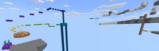 Panorama of the Minecraft Bedrock Marketplace product Turbo Parkour Time Trial created by Team Metallurgy.