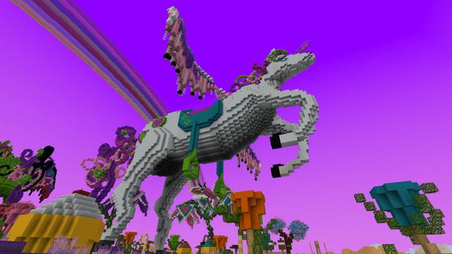 Screenshot of the Minecraft Bedrock Marketplace product Cupcakes & Rainbows created by Team Phoenix Studio.