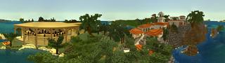 Panorama of the Minecraft Bedrock Marketplace product Tropicana Academy created by Team Phoenix Studio.